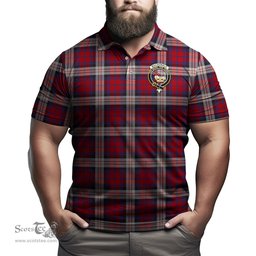 Scottish MacDonald Dress Irish Tartan Mens Polo Shirt with Family Crest Scottish Polo Shirt Scottish Plaid Tartan Plaid - ScotsTee - scotstee.com