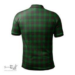 Scottish Lundin Tartan Mens Polo Shirt with Family Crest Scottish Polo Shirt Scottish Plaid Tartan Plaid - ScotsTee - scotstee.com
