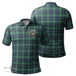 Scottish MacDonald of the Isles Hunting Ancient Tartan Mens Polo Shirt with Family Crest Scottish Polo Shirt Scottish Plaid Tartan Plaid - ScotsTee - scotstee.com