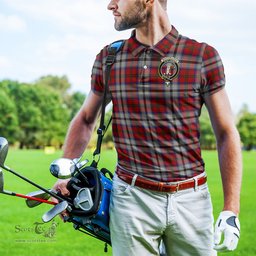 Scottish MacCulloch Dress Tartan Mens Polo Shirt with Family Crest Scottish Polo Shirt Scottish Plaid Tartan Plaid - ScotsTee - scotstee.com
