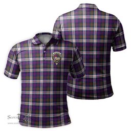 Scottish MacDonald Dress Modern Tartan Mens Polo Shirt with Family Crest Scottish Polo Shirt Scottish Plaid Tartan Plaid - ScotsTee - scotstee.com