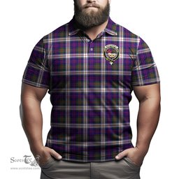 Scottish MacDonald Dress Modern Tartan Mens Polo Shirt with Family Crest Scottish Polo Shirt Scottish Plaid Tartan Plaid - ScotsTee - scotstee.com