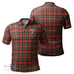 Scottish Lyle Tartan Mens Polo Shirt with Family Crest Scottish Polo Shirt Scottish Plaid Tartan Plaid - ScotsTee - scotstee.com