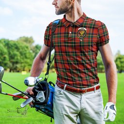 Scottish Lyle Tartan Mens Polo Shirt with Family Crest Scottish Polo Shirt Scottish Plaid Tartan Plaid - ScotsTee - scotstee.com