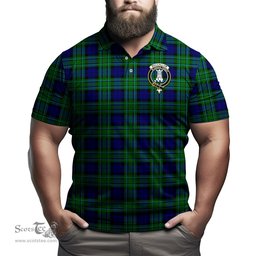Scottish MacCallum Modern Tartan Mens Polo Shirt with Family Crest Scottish Polo Shirt Scottish Plaid Tartan Plaid - ScotsTee - scotstee.com