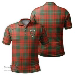 Scottish MacAulay Ancient Tartan Mens Polo Shirt with Family Crest Scottish Polo Shirt Scottish Plaid Tartan Plaid - ScotsTee - scotstee.com