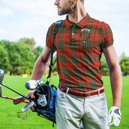 Scottish MacAulay Ancient Tartan Mens Polo Shirt with Family Crest Scottish Polo Shirt Scottish Plaid Tartan Plaid - ScotsTee - scotstee.com