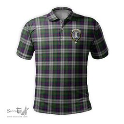 Scottish MacCallum Dress Tartan Mens Polo Shirt with Family Crest Scottish Polo Shirt Scottish Plaid Tartan Plaid - ScotsTee - scotstee.com