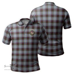 Scottish MacDonald Dress Ancient Tartan Mens Polo Shirt with Family Crest Scottish Polo Shirt Scottish Plaid Tartan Plaid - ScotsTee - scotstee.com