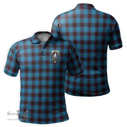 Scottish Home Ancient Tartan Mens Polo Shirt with Family Crest Scottish Polo Shirt Scottish Plaid Tartan Plaid - ScotsTee - scotstee.com