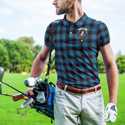 Scottish Home Ancient Tartan Mens Polo Shirt with Family Crest Scottish Polo Shirt Scottish Plaid Tartan Plaid - ScotsTee - scotstee.com