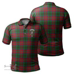 Scottish MacCulloch Tartan Mens Polo Shirt with Family Crest Scottish Polo Shirt Scottish Plaid Tartan Plaid - ScotsTee - scotstee.com