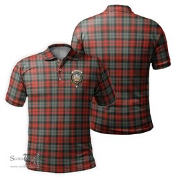 Scottish MacLachlan Weathered Tartan Mens Polo Shirt with Family Crest Scottish Polo Shirt Scottish Plaid Tartan Plaid - ScotsTee - scotstee.com