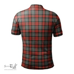 Scottish MacLachlan Weathered Tartan Mens Polo Shirt with Family Crest Scottish Polo Shirt Scottish Plaid Tartan Plaid - ScotsTee - scotstee.com