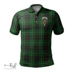 Scottish MacAulay of Lewis Tartan Mens Polo Shirt with Family Crest Scottish Polo Shirt Scottish Plaid Tartan Plaid - ScotsTee - scotstee.com