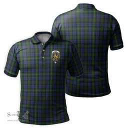 Scottish Gow Hunting Tartan Mens Polo Shirt with Family Crest Scottish Polo Shirt Scottish Plaid Tartan Plaid - ScotsTee - scotstee.com