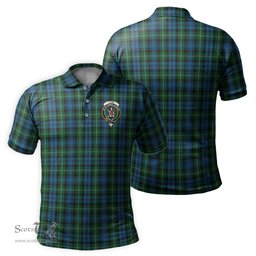 Scottish Lyon Tartan Mens Polo Shirt with Family Crest Scottish Polo Shirt Scottish Plaid Tartan Plaid - ScotsTee - scotstee.com
