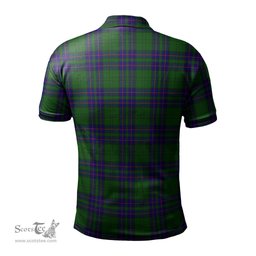Scottish Lockhart Modern Tartan Mens Polo Shirt with Family Crest Scottish Polo Shirt Scottish Plaid Tartan Plaid - ScotsTee - scotstee.com