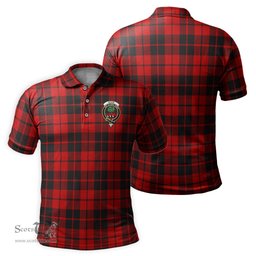 Scottish Hogg Tartan Mens Polo Shirt with Family Crest Scottish Polo Shirt Scottish Plaid Tartan Plaid - ScotsTee - scotstee.com