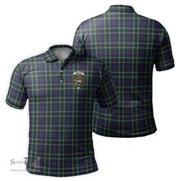 Scottish Graham of Montrose Modern Tartan Mens Polo Shirt with Family Crest Scottish Polo Shirt Scottish Plaid Tartan Plaid - ScotsTee - scotstee.com