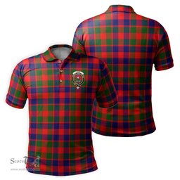 Scottish Gow of Skeoch Tartan Mens Polo Shirt with Family Crest Scottish Polo Shirt Scottish Plaid Tartan Plaid - ScotsTee - scotstee.com