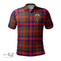 Scottish Gow of Skeoch Tartan Mens Polo Shirt with Family Crest Scottish Polo Shirt Scottish Plaid Tartan Plaid - ScotsTee - scotstee.com
