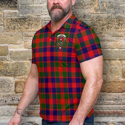 Scottish Gow of Skeoch Tartan Mens Polo Shirt with Family Crest Scottish Polo Shirt Scottish Plaid Tartan Plaid - ScotsTee - scotstee.com