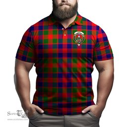 Scottish Gow of Skeoch Tartan Mens Polo Shirt with Family Crest Scottish Polo Shirt Scottish Plaid Tartan Plaid - ScotsTee - scotstee.com