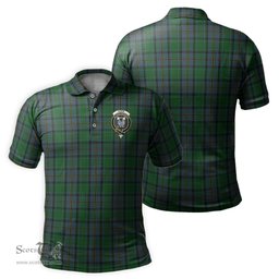 Scottish Hope Vere Tartan Mens Polo Shirt with Family Crest Scottish Polo Shirt Scottish Plaid Tartan Plaid - ScotsTee - scotstee.com