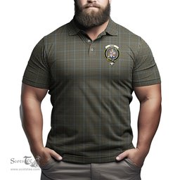 Scottish Haig Tartan Mens Polo Shirt with Family Crest Scottish Polo Shirt Scottish Plaid Tartan Plaid - ScotsTee - scotstee.com