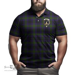 Scottish Lumsden Hunting Tartan Mens Polo Shirt with Family Crest Scottish Polo Shirt Scottish Plaid Tartan Plaid - ScotsTee - scotstee.com