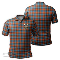 Scottish MacLachlan Ancient Tartan Mens Polo Shirt with Family Crest Scottish Polo Shirt Scottish Plaid Tartan Plaid - ScotsTee - scotstee.com