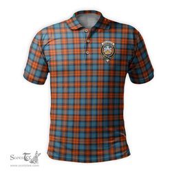 Scottish MacLachlan Ancient Tartan Mens Polo Shirt with Family Crest Scottish Polo Shirt Scottish Plaid Tartan Plaid - ScotsTee - scotstee.com