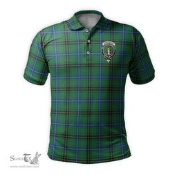 Scottish Henderson Ancient Tartan Mens Polo Shirt with Family Crest Scottish Polo Shirt Scottish Plaid Tartan Plaid - ScotsTee - scotstee.com