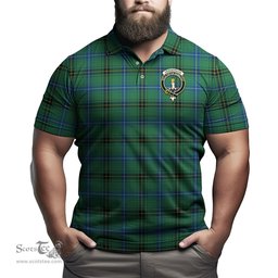 Scottish Henderson Ancient Tartan Mens Polo Shirt with Family Crest Scottish Polo Shirt Scottish Plaid Tartan Plaid - ScotsTee - scotstee.com