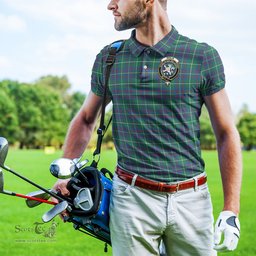 Scottish Inglis Ancient Tartan Mens Polo Shirt with Family Crest Scottish Polo Shirt Scottish Plaid Tartan Plaid - ScotsTee - scotstee.com