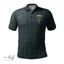 Scottish MacEwan-MacEwen Tartan Mens Polo Shirt with Family Crest Scottish Polo Shirt Scottish Plaid Tartan Plaid - ScotsTee - scotstee.com