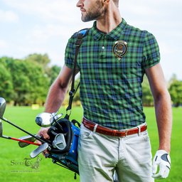 Scottish Graham of Montrose Ancient Tartan Mens Polo Shirt with Family Crest Scottish Polo Shirt Scottish Plaid Tartan Plaid - ScotsTee - scotstee.com