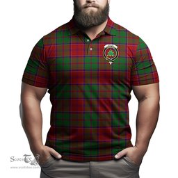 Scottish Grant Tartan Mens Polo Shirt with Family Crest Scottish Polo Shirt Scottish Plaid Tartan Plaid - ScotsTee - scotstee.com