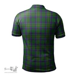 Scottish Hunter of Hunterston Tartan Mens Polo Shirt with Family Crest Scottish Polo Shirt Scottish Plaid Tartan Plaid - ScotsTee - scotstee.com