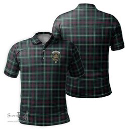 Scottish MacKenzie Modern Tartan Mens Polo Shirt with Family Crest Scottish Polo Shirt Scottish Plaid Tartan Plaid - ScotsTee - scotstee.com