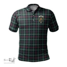Scottish MacKenzie Modern Tartan Mens Polo Shirt with Family Crest Scottish Polo Shirt Scottish Plaid Tartan Plaid - ScotsTee - scotstee.com