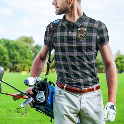 Scottish Graham Dress Tartan Mens Polo Shirt with Family Crest Scottish Polo Shirt Scottish Plaid Tartan Plaid - ScotsTee - scotstee.com