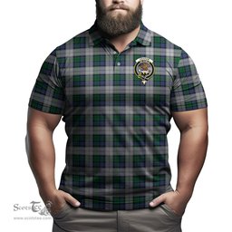 Scottish Graham Dress Tartan Mens Polo Shirt with Family Crest Scottish Polo Shirt Scottish Plaid Tartan Plaid - ScotsTee - scotstee.com