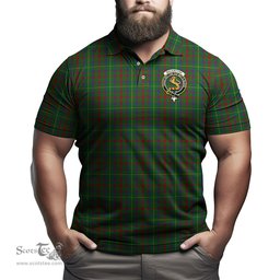Scottish MacKintosh Hunting Tartan Mens Polo Shirt with Family Crest Scottish Polo Shirt Scottish Plaid Tartan Plaid - ScotsTee - scotstee.com