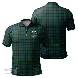 Scottish MacKay Modern Tartan Mens Polo Shirt with Family Crest Scottish Polo Shirt Scottish Plaid Tartan Plaid - ScotsTee - scotstee.com