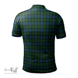 Scottish MacKay Modern Tartan Mens Polo Shirt with Family Crest Scottish Polo Shirt Scottish Plaid Tartan Plaid - ScotsTee - scotstee.com