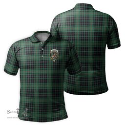 Scottish MacAulay Hunting Ancient Tartan Mens Polo Shirt with Family Crest Scottish Polo Shirt Scottish Plaid Tartan Plaid - ScotsTee - scotstee.com