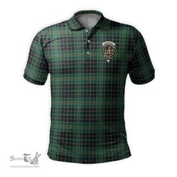 Scottish MacAulay Hunting Ancient Tartan Mens Polo Shirt with Family Crest Scottish Polo Shirt Scottish Plaid Tartan Plaid - ScotsTee - scotstee.com