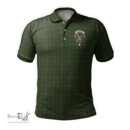 Scottish MacKinnon Hunting Tartan Mens Polo Shirt with Family Crest Scottish Polo Shirt Scottish Plaid Tartan Plaid - ScotsTee - scotstee.com